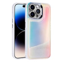 Apple iPhone 14 Pro Max Kılıf Airbagli Renkli Arka Yüzey Boncuk Tasarımlı Zore Kumul Kapak  Şeffaf