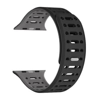 Apple Watch 38mm Zore KRD124 Silikon Kordon Strap Kayış  SiyahGri