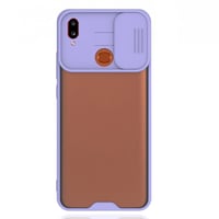 Nettech Samsung Galaxy A10S Uyumlu Platin Kamera Kızaklı Arka Koruma Kılıf (Lila) NT86745