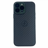Nettech Apple iPhone 13 Pro Max Uyumlu Grand Karbon Seri Arka Koruma Kılıf (Yeşil) NT100497