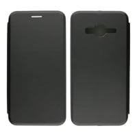 Nettech Samsung Galaxy J300 J3 Uyumlu Lüx Seri Kapaklı Kılıf (Siyah) VR18120