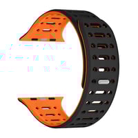 Apple Watch 38mm Zore KRD124 Silikon Kordon Strap Kayış  SiyahTuruncu