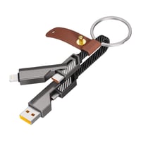 Nettech NTDC44 4 in 1 60W İp Örgü USB To Micro + Lightning + TypeC Şarj ve Data Kablosu (Gri) NT108315