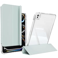 ​​​Apple iPad Pro 11 2024 Kılıf Magnetik Ayrılabilen Airbagli Zore Sliding Tablet Kılıfı  Açık Yeşil