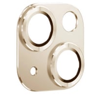 Nettech Apple iPhone 14 Uyumlu Metalik Seri Kamera Cam Koruyucu (Gold) NT98924