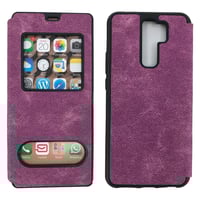 Nettech Xiaomi Mi 9 Uyumlu Pencereli Kapaklı Kılıf (Mor) NT84479