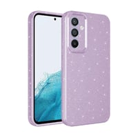 Galaxy S24 Plus Kılıf Kamera Korumalı Simli Lüks Zore Koton Kapak  Lila