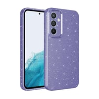 Galaxy S24 Kılıf Kamera Korumalı Simli Lüks Zore Koton Kapak  Mor