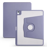 Apple iPad Air 13 2024 Kılıf Zore Termik Kalem Bölmeli Dönebilen Standlı Kılıf  Lavendery Gray