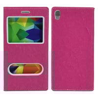 Nettech Sony Xperia XA Uyumlu Kapaklı Kılıf Kapaklı Kılıf (Pembe) VR4906