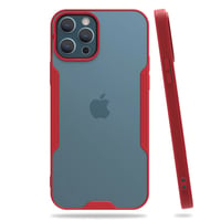 Nettech Apple iPhone 12 Pro Uyumlu Platin Seri Arka Koruma Kılıf (Kırmızı) NT85998