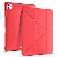Apple iPad Pro 11 2024 Kılıf Zore Tri Folding Kalem Bölmeli Standlı Kılıf  Kırmızı