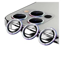 Nettech Apple iPhone 13 Pro Max Uyumlu Diamond Taşlı Model Kamera Cam Koruyucu (Gökkuşağı) NT95764