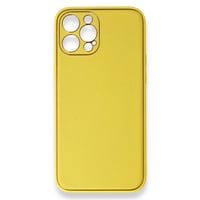 Nettech Apple iPhone 12 Pro Uyumlu Coco Leather Seri Arka Koruma Kılıf (Sarı) NT84726