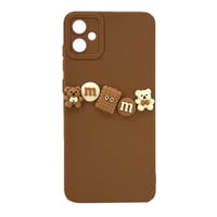 Nettech Samsung Galaxy A05 Uyumlu Lüx Bear Arka Koruma Kılıf (Kahverengi) NT105802