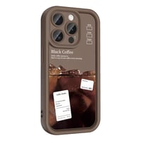 Apple iPhone 14 Pro Kılıf Kamera Korumalı Baskılı Arka Yüzey Zore Klas Kapak  Koyu Kahve