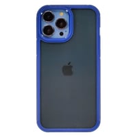 Nettech Apple iPhone 13 Pro Uyumlu Karbon inoks Seri Arka Koruma Kılıf (Mavi) NT95793
