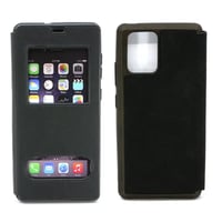 Nettech Samsung Galaxy S10 Lite Uyumlu Pencereli Kapaklı Kılıf (Siyah) NT79934