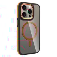 Apple iPhone 15 Pro Kılıf Magsafe Şarj Özellikli Mat Görünümlü Zore Solo Kapak  Turuncu