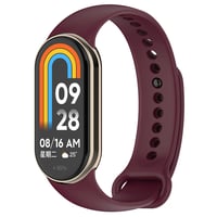 Xiaomi Mi Band 8 Serisi Klasik Kordon Silikon Strap Kayış  Koyu Kırmızı