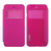 Nettech Apple iPhone 6S Uyumlu Kapaklı Kılıf Kapaklı Kılıf (Pembe) NT15628