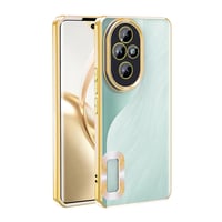Honor 200 Pro Kılıf Kamera Korumalı Logo Gösteren Zore Omega Kapak Gold