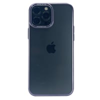 Nettech Apple iPhone 13 Pro Max Uyumlu Mika Renkli Metal Çerçeveli Seri Arka Koruma Kılıf (Mor) NT100968