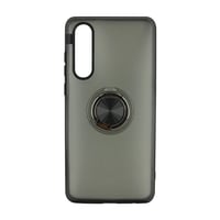 Nettech Huawei P30 Uyumlu Armour Yüzüklü Seri Arka Koruma Kılıf (Siyah) VR15026