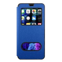 Nettech Realme 7 Uyumlu Pencereli Kapaklı Kılıf (Mavi) NT89196