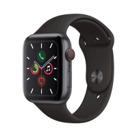 Apple Watch Series 5  Alüminyum  44mm  Cellular  Gece yarısı