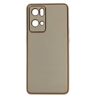 Nettech Oppo Reno 7 pro Uyumlu Coco Leather Seri Arka Koruma Kılıf (Gold) NT93646