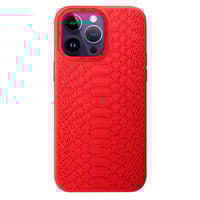 Nettech Apple iPhone 13 Pro Max Uyumlu Spor Deri Seri Arka Koruma Kılıf (Kırmızı) NT101440