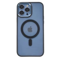 Nettech Apple iPhone 13 Pro Max Uyumlu Kamera Çerçeveli MagSafe Arka Koruma Kılıf (Siyah) NT96307