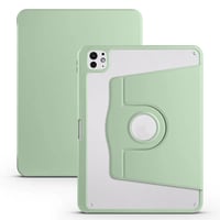 Apple iPad Pro 11 2024 Kılıf Zore Termik Kalem Bölmeli Dönebilen Standlı Kılıf  Açık Yeşil