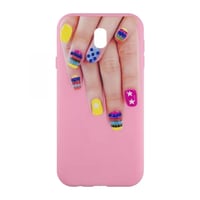 Nettech Samsung Galaxy J730 J7 Pro Uyumlu Desenli Seri Arka Koruma Kılıf (Pembe) VR9936