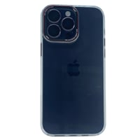 Nettech Apple iPhone 14 Pro Uyumlu Mika Renkli Kenar Seri Arka Koruma Kılıf (Gümüş) NT99020