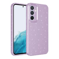 Galaxy A35 Kılıf Kamera Korumalı Simli Lüks Zore Koton Kapak  Lila