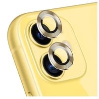 Nettech Apple iPhone 11 Uyumlu Alüminyum Seri Kamera Cam Koruyucu (Gold) NT103197
