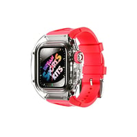 Nettech Apple Watch Ultra 49 mm Uyumlu Kasa Korumalı Kordon (Kırmızı) NT110256