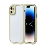 Apple iPhone 11 Kılıf Kamera Korumalı Renkli Kenar ve Çerçeve Tasarımlı Zore Vitamin Kapak  Yeşil