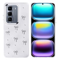 İnfinix Hot 50 Pro Plus 4G Kılıf Airbag Tasarımlı Simli Şeffaf Zore Kutup Kapak  Fiyonk