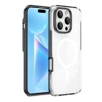 Apple iPhone 16 Pro Kılıf Magsafe Şarj Özellikli Çıkarılabilir Arka Yüzeyli Zore Polar Kapak  Siyah