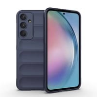 Galaxy A55 Kılıf Esnek TPU Oyuklu Arka Yüzey Tasarımlı Zore Etnik Silikon Kapak  Lacivert