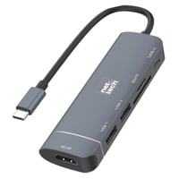 Nettech NT0T04 USB + Hdmi + SD Kart To TypeC Dönüştürücü (Siyah) NT100955