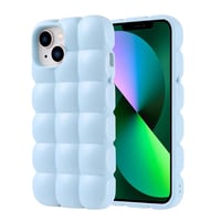 Apple iPhone 13 Kılıf Parlak Esnek Silikon Zore Dom Dom Kapak Mavi