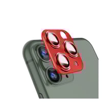Nettech Apple iPhone 12 Pro Uyumlu Metalik Seri Kamera Cam Koruyucu (Kırmızı) NT93318