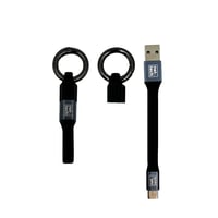 Nettech NTDC21 3A Plastik 20 Cm TypeC Şarj ve Data Kablosu (Siyah) NTDC21