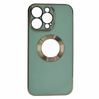 Nettech Apple iPhone 13 Pro Uyumlu Halkalı Logo Seri Arka Koruma Kılıf (Yeşil) NT97167