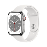 Apple Watch Series 8  Paslanmaz Çelik  45mm  Cellular  Gümüş