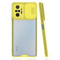 Nettech Xiaomi Redmi Note 10 Pro 4G Uyumlu Platin Kamera Kızaklı Arka Koruma Kılıf (Sarı) NT86814